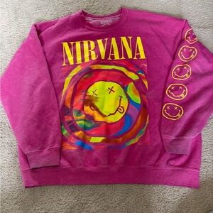 Urban Outfitters Pink Nirvana Sweatshirt